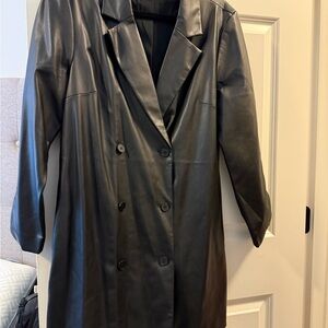 French Connection Faux Black Leather Jacket